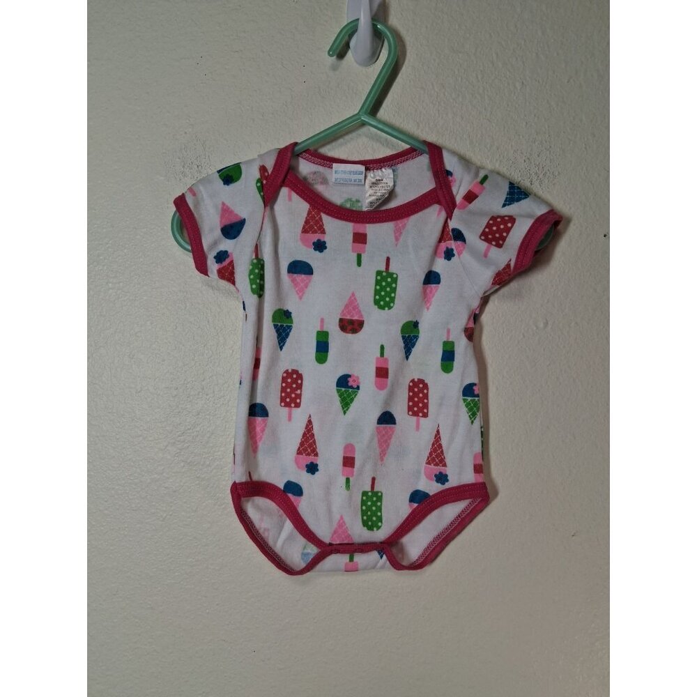 Coney Isle Body Suit Ice Cream Popsicles Baby Girls Size 3-6 Months